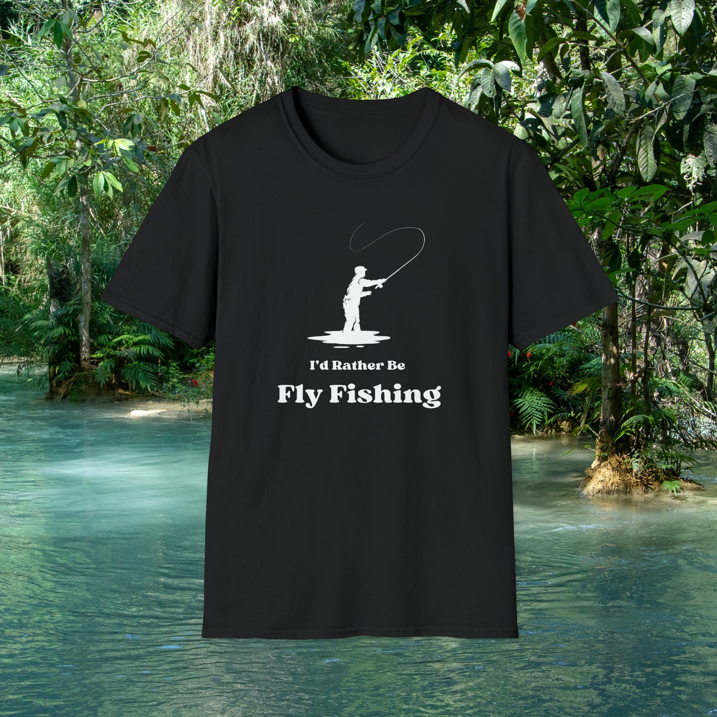 I'd Rather Be Fly Fishing Unisex Softstyle T-Shirt