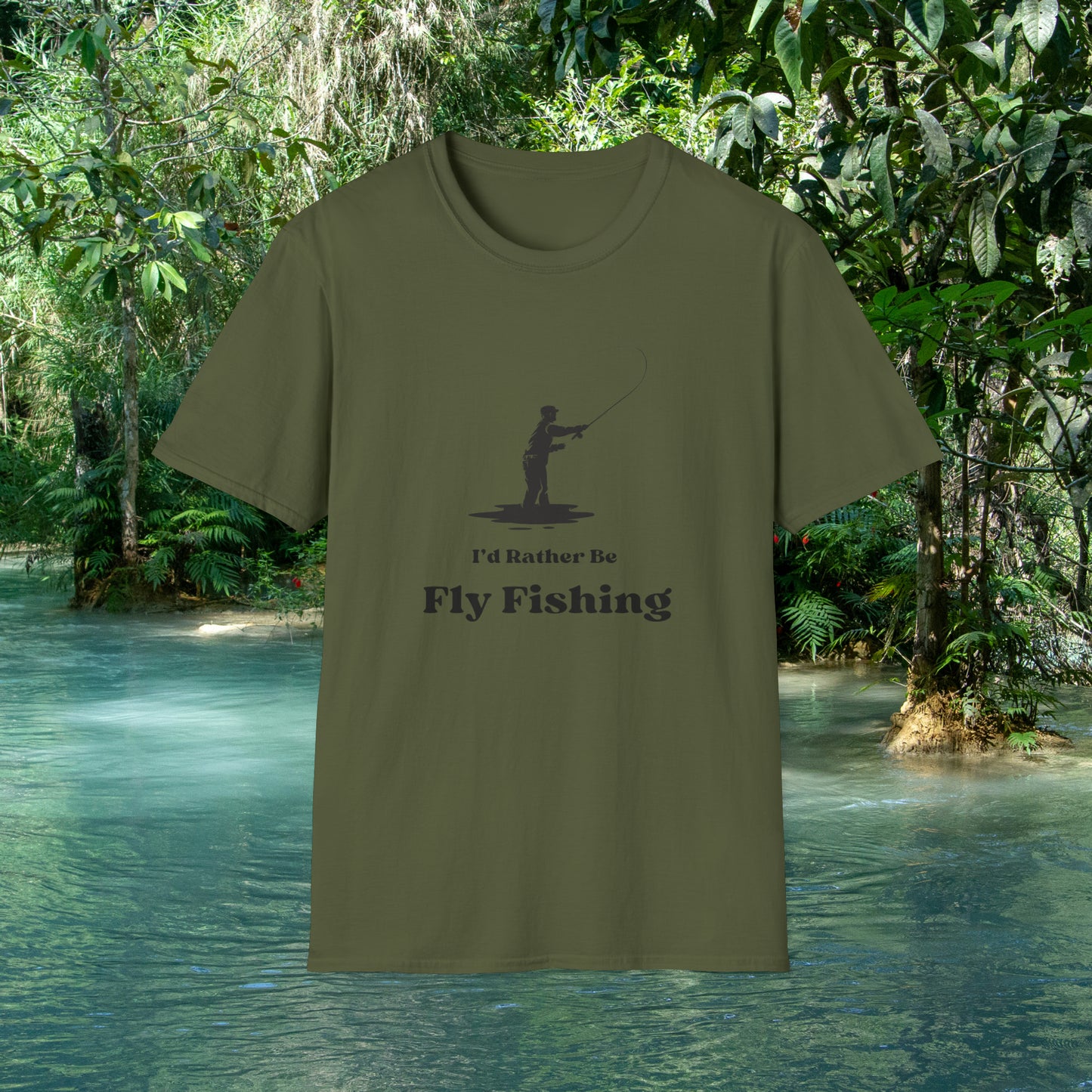 I'd Rather Be Fly Fishing Unisex Softstyle T-Shirt