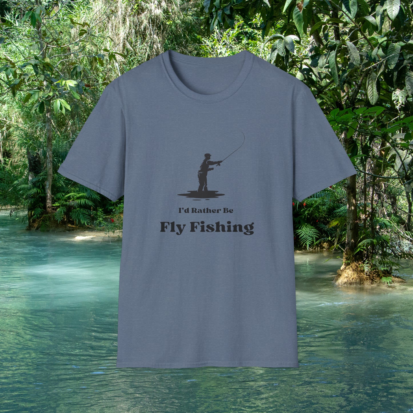 I'd Rather Be Fly Fishing Unisex Softstyle T-Shirt