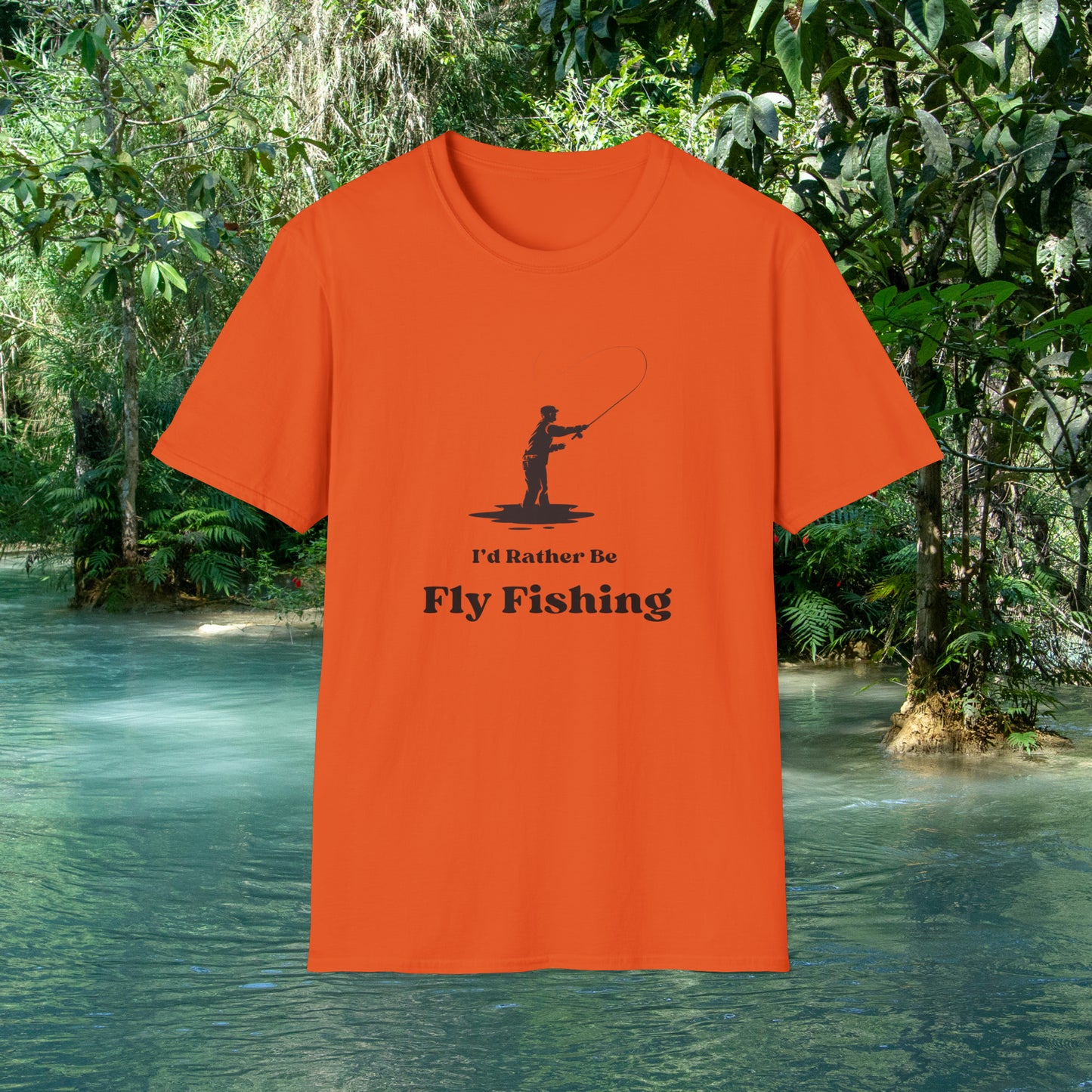 I'd Rather Be Fly Fishing Unisex Softstyle T-Shirt