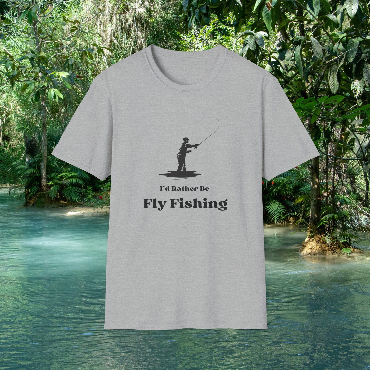 I'd Rather Be Fly Fishing Unisex Softstyle T-Shirt