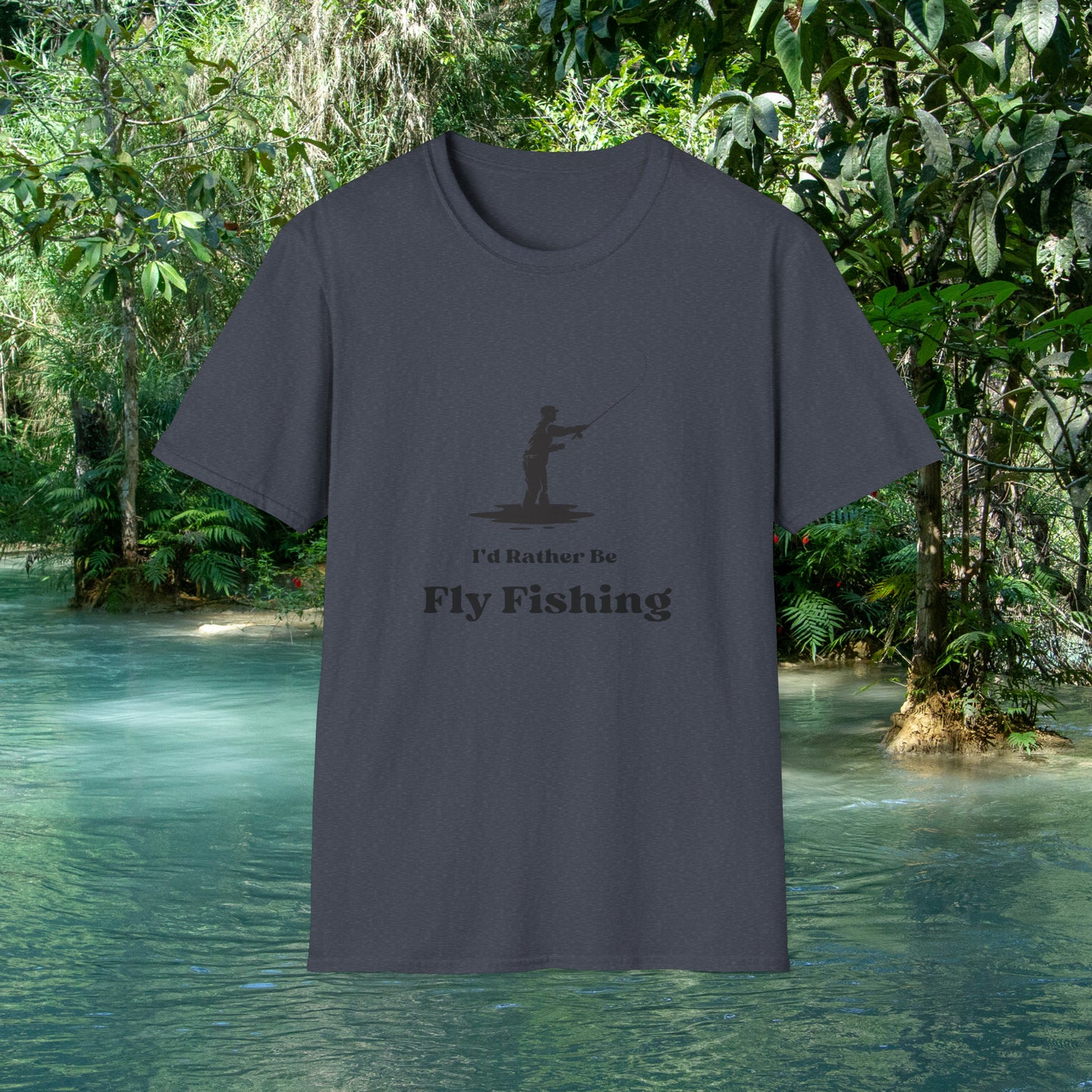 I'd Rather Be Fly Fishing Unisex Softstyle T-Shirt