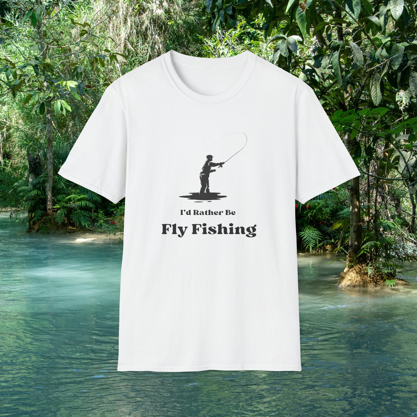 I'd Rather Be Fly Fishing Unisex Softstyle T-Shirt